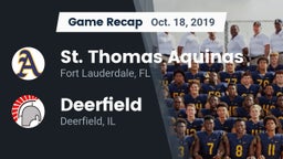 Recap: St. Thomas Aquinas  vs. Deerfield  2019