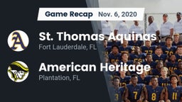 Recap: St. Thomas Aquinas  vs. American Heritage  2020