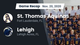 Recap: St. Thomas Aquinas  vs. Lehigh  2020