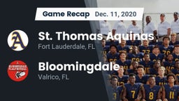 Recap: St. Thomas Aquinas  vs. Bloomingdale  2020
