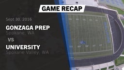 Recap: Gonzaga Prep  vs. University  2016