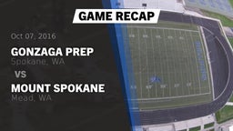 Recap: Gonzaga Prep  vs. Mount Spokane  2016