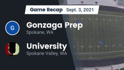 Recap: Gonzaga Prep  vs. University  2021