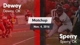 Matchup: Dewey  vs. Sperry  2016