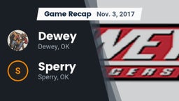Recap: Dewey  vs. Sperry  2017