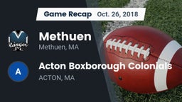 Recap: Methuen  vs. Acton Boxborough Colonials 2018