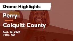 Perry  vs Colquitt County Game Highlights - Aug. 20, 2022