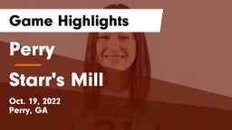 Perry  vs Starr's Mill  Game Highlights - Oct. 19, 2022
