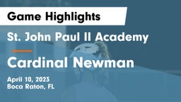 St. John Paul II Academy vs Cardinal Newman   Game Highlights - April 10, 2023