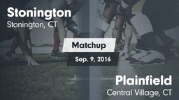 Matchup: Stonington High vs. Plainfield  2016