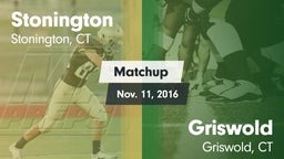 Matchup: Stonington High vs. Griswold  2016
