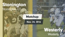 Matchup: Stonington High vs. Westerly  2016