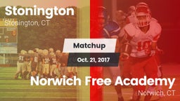 Matchup: Stonington High vs. Norwich Free Academy 2017