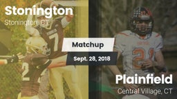 Matchup: Stonington High vs. Plainfield  2018