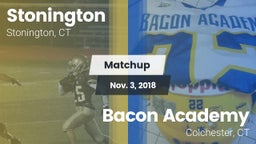 Matchup: Stonington High vs. Bacon Academy  2018