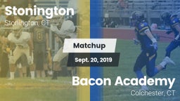 Matchup: Stonington High vs. Bacon Academy  2019