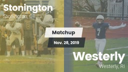 Matchup: Stonington High vs. Westerly  2019