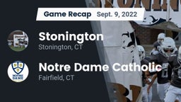 Recap: Stonington  vs. Notre Dame Catholic  2022