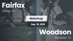 Matchup: Fairfax vs. Woodson  2016