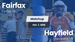 Matchup: Fairfax vs. Hayfield  2016