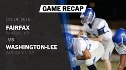 Recap: Fairfax  vs. Washington-Lee  2016