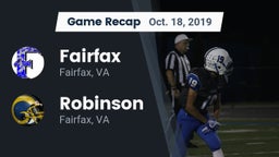 Recap: Fairfax  vs. Robinson  2019