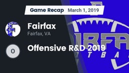 Recap: Fairfax  vs. Offensive R&D 2019 2019