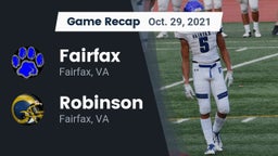Recap: Fairfax  vs. Robinson  2021