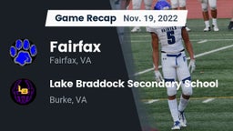 Recap: Fairfax  vs. Lake Braddock Secondary School 2022