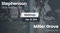 Matchup: Stephenson High vs. Miller Grove  2016