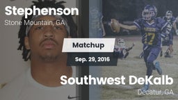 Matchup: Stephenson High vs. Southwest DeKalb  2016