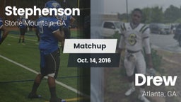 Matchup: Stephenson High vs. Drew  2016
