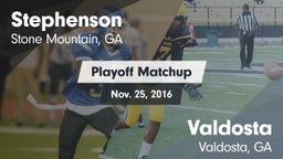 Matchup: Stephenson High vs. Valdosta  2016