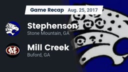 Recap: Stephenson  vs. Mill Creek 2017
