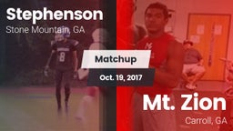 Matchup: Stephenson High vs. Mt. Zion  2017