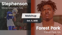 Matchup: Stephenson High vs. Forest Park  2018