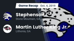 Recap: Stephenson  vs. Martin Luther King Jr.  2019