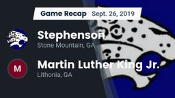 Recap: Stephenson  vs. Martin Luther King Jr.  2019