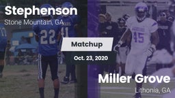 Matchup: Stephenson High vs. Miller Grove  2020