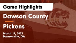 Dawson County  vs Pickens  Game Highlights - March 17, 2023