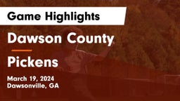 Dawson County  vs Pickens  Game Highlights - March 19, 2024