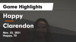 Happy  vs Clarendon  Game Highlights - Nov. 23, 2021