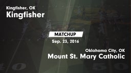 Matchup: Kingfisher High vs. Mount St. Mary Catholic  2016