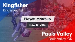 Matchup: Kingfisher High vs. Pauls Valley  2016