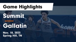 Summit  vs Gallatin  Game Highlights - Nov. 18, 2023