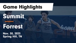 Summit  vs Forrest  Game Highlights - Nov. 30, 2023
