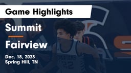 Summit  vs Fairview  Game Highlights - Dec. 18, 2023