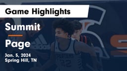 Summit  vs Page  Game Highlights - Jan. 5, 2024
