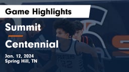 Summit  vs Centennial  Game Highlights - Jan. 12, 2024