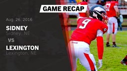 Recap: Sidney  vs. Lexington  2016